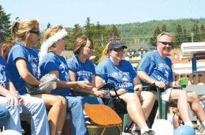 The folks on the class reunion floats appeared to be having a terrific time, like these friends on the Class of 1980 float.