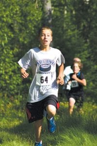 Pete Summers, 12, of Grand Marais was the top finisher in the 1-mile race.