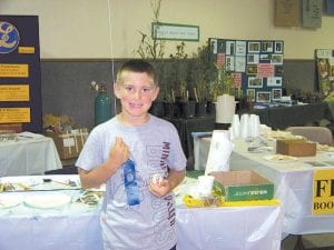 Chase Gwash was a blue ribbon winner with his rock painting.