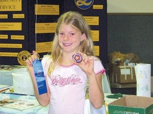 Sela Backstrom’s colorful rock also won a blue ribbon from the Lions.