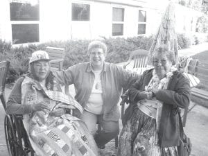 Sisters Millie Swartz and Doris Blank were reunited at the luau last week, thanks to Patty Winchell Dahl. Millie moved into the Care Center and is now closer to her family.