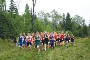 Pincushion Mountain was the site of the Vikings boys and girls first cross country meet of the season. Seven teams from the Northland came to compete against the Viking harriers, with Duluth East and its 90 runners dominating the team events. Individually, however, the Vikings shined with Kieran Scannell (on the right with teammate David Bergstrom right behind him) winning the overall title and Ailee Larson finishing second in the girl’s varsity race.