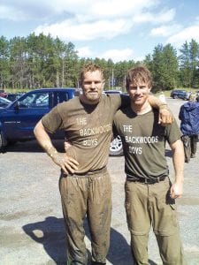 Andy Peterson and Tyson Smith of Grand Marais participated in Mud Run Twin Cities— a muddy fundraiser for the MS Society.