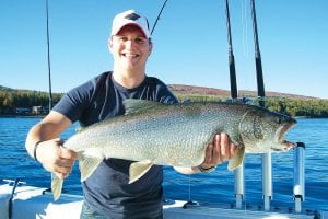 Chris White from Rosemount, MN wrapped up lake trout season in a good way, catching this nice 14.5 pound lake trout on Sept. 25 while fishing with Captain Darren Peck of Tofte Charters.