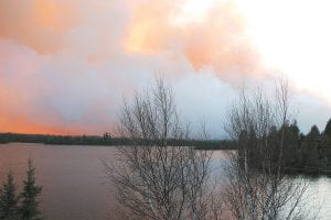 The US Forest Service has been taking advantage of the fall weather with a number of prescribed burns. This was the view from the deck at Windigo Lodge on Monday, October 18.