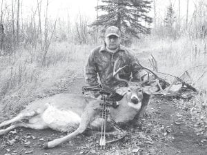 Above: Aaron Daubanton has been hunting in the forest near his family’s home in Grand Marais for 13 years. This year, on Saturday, October 23, he had his first successful hunt, taking this 215-pound, 14-point, buck by bow. Aaron told his parents, Georgene and Rollie Daubanton, “What a glorious day!”