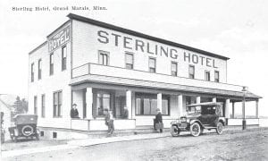 This historic photo has come across the News-Herald desk twice in recent months. Tom Toftey shared the postcard of the Sterling Hotel that was found in his father, Ade Toftey’s collection. The photo is also in the collection of the founder of Joynes Department Store, Howard Joynes. Howard remembers that he worked for the hotel owner, Bella Sterling. He carried firewood into the hotel every day after school. He also remembers that Ms. Sterling bartered for the firewood. She got a winter supply from Fred Frederickson and in return fed Mr. Frederickson through the winter. The hotel is where the East Bay Suites now stands on the east side of Wisconsin Street.