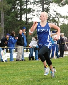 Senior Ailee Larson’s strong sprint at the finish earned her 43rd place in the State meet at St. Olaf.