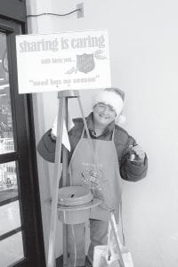 One of the cheerful bell ringers last year was News-Herald Publisher Deidre Kettunen.