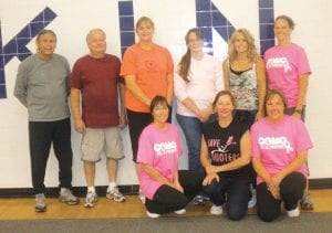 Cook County volleyball players once again hosted a fun event called “Dig Pink,” a fundraiser to benefit the American Cancer Society and the North Shore Health Care Foundation. The volleyball players raised $500. The junior varsity Viking volleyball team played Cook County Schools faculty and staff. Vikings varsity played a team of parents and alumni volleyball players. Pictured here is the team of parents (L-R, front) Bev Wolke, Nancy Leonard, Julie Donek. (L-R, back) John Morrin, Brad Rude, Jennifer Fagerman, Jaye Clearwater-Day, Jennifer Speck, Jennifer Sutton. It was all in fun and for a worthy cause, but in case anyone was keeping track—the varsity girls won both their games and the faculty/staff beat the JV team.