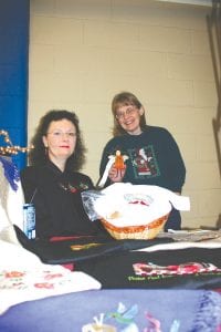 Linda McIntire and Gayle Harvey were among the talented crafters at the Evangelical Free Church Christmas Craft Show and Bake Sale on Saturday, December 4. Shoppers also enjoyed a delicious lunch with proceeds benefiting the “Feed My Starving Children” program.