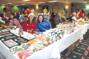 The Grand Portage Lodge was brimming with holiday spirit on Saturday, December 11 for its annual Christmas Craft Show. Friends Nicole Jacobsen and Terry Smith offered beautiful holiday jewelry and delicious baked goods.