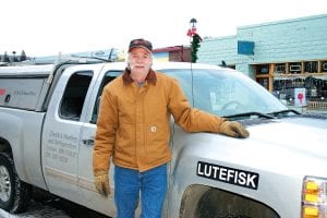 Chuck Wallerstedt was the lucky one to claim a lutefisk sign for his Chuck’s Heating & Refrigeration truck. He is one of about 70 people around the community who have commissioned E.R. Perry Signs & Engraving to create magnetic car signs with fishy names. Only one fish (or in a few cases, amphibian) of each kind goes out the door.