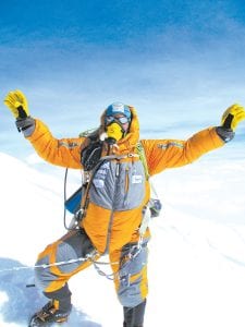 Eric Larsen of Grand Marais has reached his lofty 2010 goal – to make it to the South Pole, and North Pole, and the summit of Mount Everest.