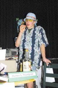 There are always interesting discussions with the characters at The Night of the Notorious. Last year, Hunter S. Thompson (Drew Holmen) explained why he enjoyed his “gonzo” lifestyle.