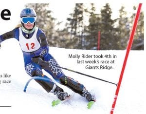 Molly Rider took 4th in last week’s race at Giants Ridge.