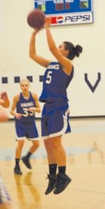 Sweet shooting Ashley Deschampe is the first junior to score 1,000 points for her career. She scored her 1,000th point against Ely, and received commemorative ball on Thursday, January 27 during half time in their game against Babbitt/ Embarrass.