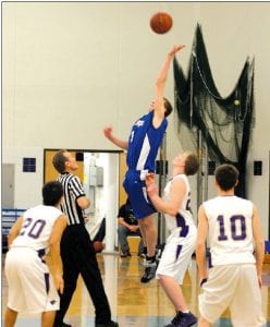 Ryan Martinson easily won the tip-off against Floodwood’s sophomore center in a game that was anything but easy. The Vikings won the hard fought contest 44-37. Martinson netted 12 points and grabbed numerous rebounds to help the Vikings win the game.