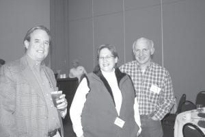 People with historic ties to Isle Royale gathered at the Isle Royale Families & Friends Association annual meeting at Barkers Island in Superior, WI in January to talk about how the National Park Service Cultural Resources Management Plan will impact their families. Chatting at the IRFFA banquet are David Barnum, Joyce Eckel and Scott Eckel. Barnum is the great-grandson of George Barnum, one of the original Isle Royale residents. Scott is the son of Tommy Eckel, whose family had a fishery on the island.