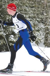 At Giants Ridge on February 17, Sophomore Kieran Scannell finished the skate race in a quick 15:21 and followed that with an amazing time of 16:35 in the classic, earning 40th place overall. His time in the classic race was the 21st fastest of the day in the field of 250 racers.