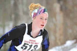 At the State Meet, Sophomore Shelby Ahrendt completed the 5-5-kilometer skate course in 19:46 and the 5.5-kilometer classic in 21:12, earning 111th position in her challenging first State Meet.