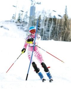 Ali Boettcher also ended her high school Alpine career with a trip to the State Meet at Giants Ridge.