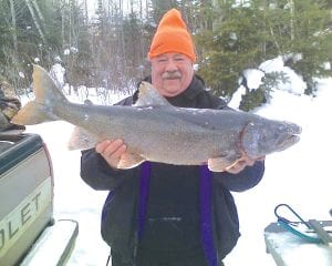 John C. Jacobsen of Grand Marais had an awesome day of fishing recently. This 35 ½ inch lake trout had a girth of 19 ½ inches. John would not share where he caught the lunker, other than to say he was jigging with a minnow on a mid-Trail lake.