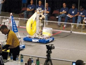 Ice Storm Robotics performed well at the DECC, from practice rounds on Thursday to the finals on Saturday, finishing 10th out of 42 teams.