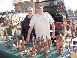 Carolyn Kopchik and her husband, John, have been selling their handcrafted woodcarvings, cabin accents and soy candles at the Cook County Farm & Craft Market for 12 years. Carolyn is the market manager.