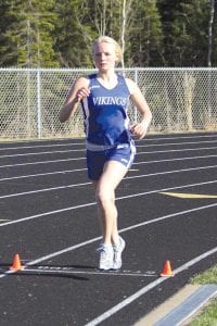 Ailee Larson had an exciting race, finishing just 2 tenths of a seconds behind the defending state cross-country champion Marissa Shady of Esko.