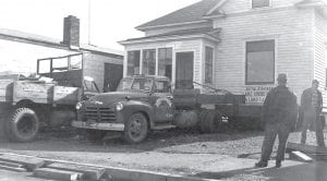 It was more common in days gone by to move houses from place to place. This photo shows just such a project. The building being moved in this photo is the “Hussey house.” It stood on what is now the American Legion parking lot in downtown Grand Marais. You can see the side of the Legion building on the left. The house wasn’t moved far, just a few blocks away in Grand Marais, but that is most likely a good thing, as the Ford truck doing the moving is dwarfed by the home. The mover was Carl Mort. Thanks to Delores Saethre for sharing this picture, which was in her husband, Lyle’s photo collection. The date and the identification of the two men in the photo are unknown. Do any News-Herald readers recognize them or remember this event?