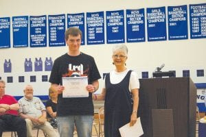 Judy Siegle of the Grand Marais Lioness Club said of all the opportunities the Lioness Club has to offer, “this is by far my favorite.” She added, “But I also hate it because we only have one scholarship to give and all of the applicants were wonderful.” Siegle said she was happy to present the $1,000 scholarship to Sebastian Schnobrich.