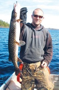 Not to be outdone by his sister and niece, Jordan Ekroot, brought in a 9-pound northern pike, also caught near Jocks on Saganaga.