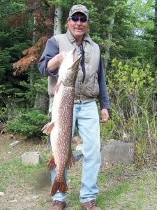 Above: Cole Thompson of Hermantown caught a huge 41-inch northern.