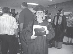 Lori Hommerding at her May 11 graduation from Mesabie Range