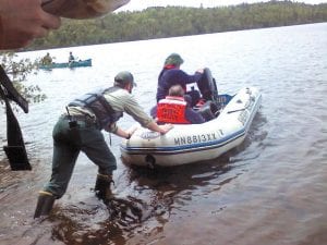 Emergency responders from a number of agencies are assisting with the recovery effort for missing canoeist Ty Sitter, 23, Janesville, Wisconsin.