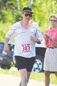 Braidy Powers of Grand Marais once again completed the Tofte Trek as a speed walker. He finished 2nd in the July 4 race with a time of 1:10:32.2.