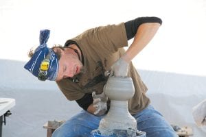 JD Jorgenson of St. Joseph, Minnesota creates a pottery bowl at the 2011 Grand Marais Arts Festival held July 9 and 10. This year’s festival featured artists at work, adding a fascinating and inspiring dimension to the event.