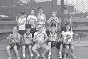 The QuickStart 8 & Under players had a great time in the summer tennis program. (L-R, front) Anna Heeren, Finn Furcht, Ella Sporn, Noah Furcht, and Louise Ramberg. (L-R, back) Amery Oberg, Weston Heeren, Molly LaVigne, Andrew Hallberg and Flynn Callender. (Not pictured - Hazel Kemp, Riley Tarver, Gus Hahn, Anna Hay and Ella Hedstrom.)