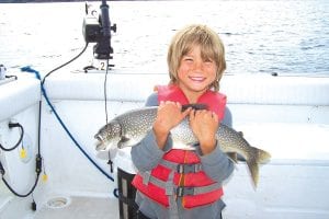 Jasper’s brother, Beckett, 7, also had a very nice catch. He is holding a 5-pound lake trout.