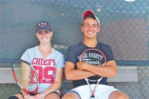 Rachael Renneisen of Ft. Lauderdale, Florida and David Bergstrom of Grand Marais defeated Jerry Lipovetz of Duluth and Kris Teberg of Saginaw 6-3, 6-1 to claim the Fisherman’s Picnic Tennis Tournament Mixed Open Doubles Championship.