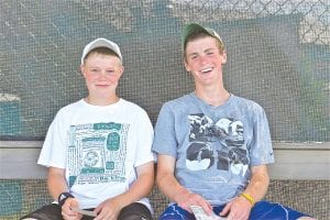 Cook County High School tennis players Lars Scannell and Daniel Ahrendt joined forces to win the Boys’ 14 Doubles 3-team round-robin competition. They defeated their fellow CCHS tennis players Pete Summers and Jamie Wick.