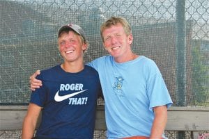 Winning the Fisherman’s Picnic Tennis Tournament Men’s Open Doubles were Guthrie and Kevin Coughlin of Staples. They defeated Pepe Garieri of Thunder Bay, ONT and Brad Salatino of Thunder Bay, ONT, 6-3, 6-4.