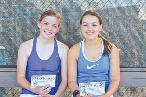 The Fisherman’s Picnic Jr. Tennis Tournament Girls’ 16 Doubles champions were Summer Wheeler of Spring, TX and Grace Flink of Woodland, TX, who defeated Shelby Ahrendt and Cecilia Schnobrich of Grand Marais, 6-1, 6-2.