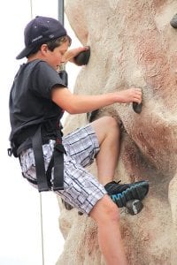 The Minnesota Army National Guard brought a lot of positive energy to the Fisherman’s Picnic Lumber Camp. Kids loved taking on the challenge of the rock climbing wall.