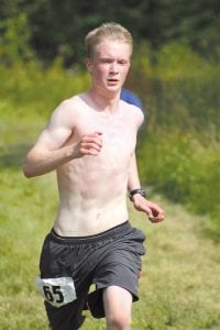 Kieran Scannell of Grand Marais was the top Cook County finisher in the Fisherman’s Picnic Trail Run, finishing the five-mile run in 0:29:36.7.