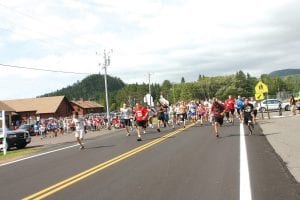 Participants in the 21st Grand Portage Rendezvous Days Walk/Run enjoyed a walk or run under bright summer skies—and they received a colorful Walk/Run T-shirt designed by Marcus Logan of Grand Portage.