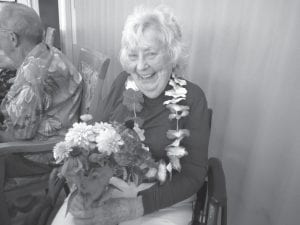 Donna Willett won the grand prize – a beautiful bouquet of flowers from Diane Nowers' gardens.