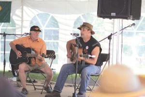 David Grinstead (L) and Marco Good performed during the open mic time slot on Sunday afternoon. Numerous other musicians took advantage of this opportunity as well. Kudos to the intrepid performers who were willing to get up in front of the crowd.