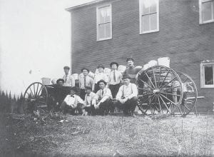 In 1910, fire fighting equipment was via “bucket brigade” with only Grand Marais having a volunteer fire department. Note the “fire buckets” on the wagon behind the Grand Marais firefighters in this Cook County Historical Society photo, circa 1910. In recognition of Fire Prevention Week, October 9 - 15, the Cook County News-Herald says 